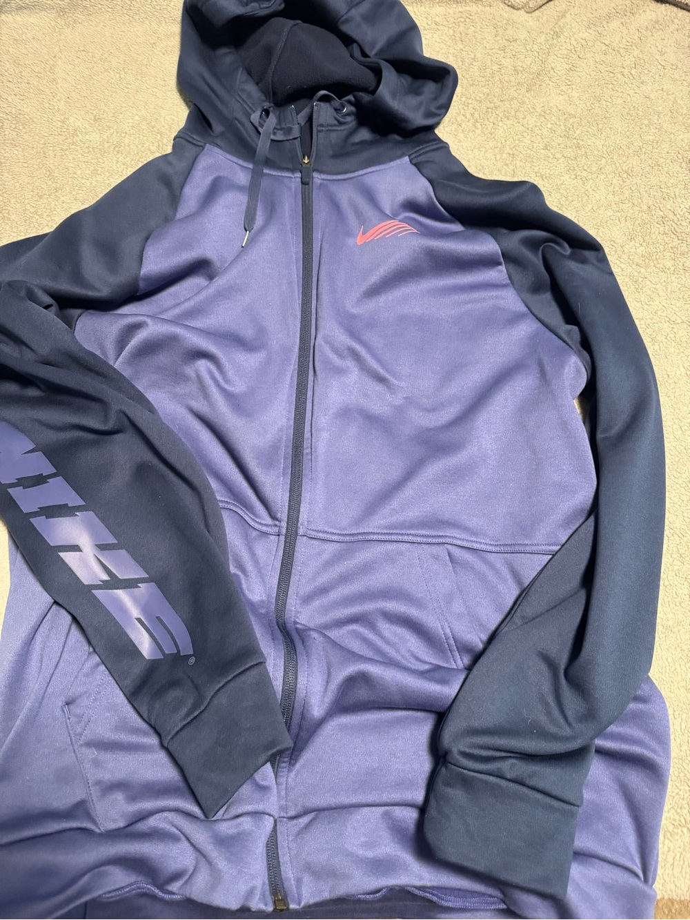 Nike Purple and Black Full-Zip Performance Hoodie